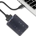 thumbnail image 3 of Adaptateur Carte M.2 NGFF SATA SSD vers 2.5 Pouces SATA 3.0 Msata vers SATA 3 3.0 Double Disque avec Commutation Switch e, 3 of 5