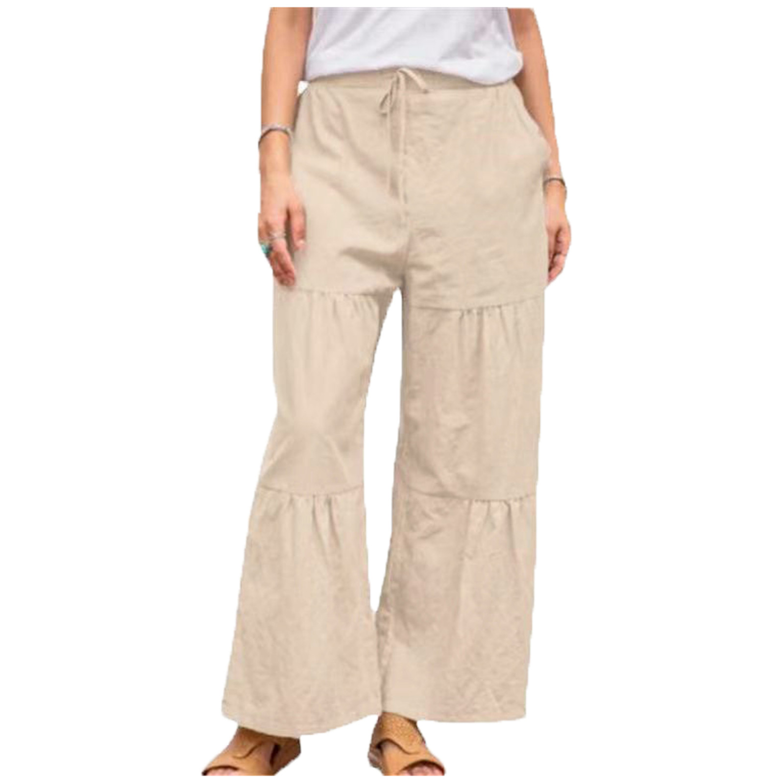 White Linen Pants For Women Tightness 