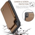 thumbnail image 5 of for iPhone X XS Case with Card Holder, Wallet Case for Women Men with RFID Blocking, Durable Leather Kickstand Magnetic Clasp Shockproof Phone Case for iPhone X XS, 5 of 12