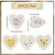 thumbnail image 3 of 4Pcs Wood Embroidery Thread Plate Cross Stitch Threading Board Tools Heart with Flower Pattern Mixed Color 14.9x14.9x0.27cm Hole: 9mm, 3 of 6
