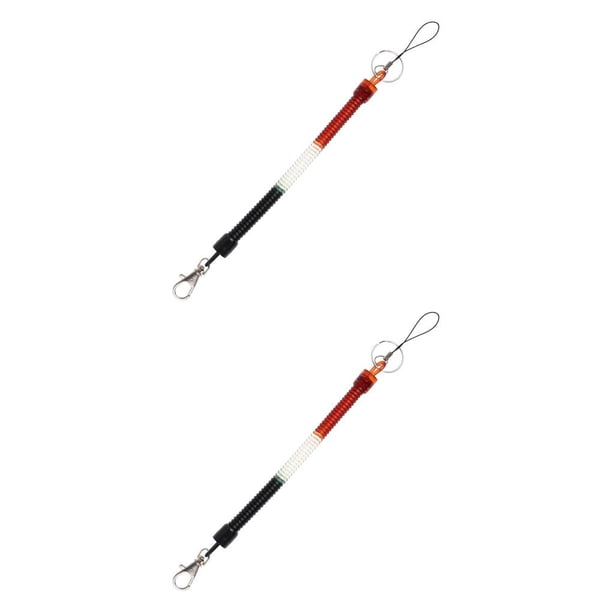 Tholdsy Exquisito teléfono celular correas elásticas de resorte en llavero Clip anillos cordón en cuerda de mano ajustable cordón Vistoso 2piezas