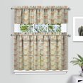 thumbnail image 2 of Dog Print Kitchen Curtains 36 Inch Short - 3 Panel Set, Cute Puppy & Floral Design, Rod Pocket Pet Lover Curtains 100% Polyester, Paw & Bone Pattern for Kitchen, Living Room, Bedroom, Easy Wash, 2 of 6