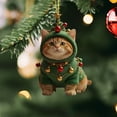 thumbnail image 5 of 1Pc Cat Christmas Ornament,2D Realistic Cats Ornaments for Christmas Tree -Acrylic Kitten Ornament Decor,Gifts for Cat Lovers Women&Men Pet Memorial Keepsake,Christmas Tree Acrylic Hanging Pendant, 5 of 7