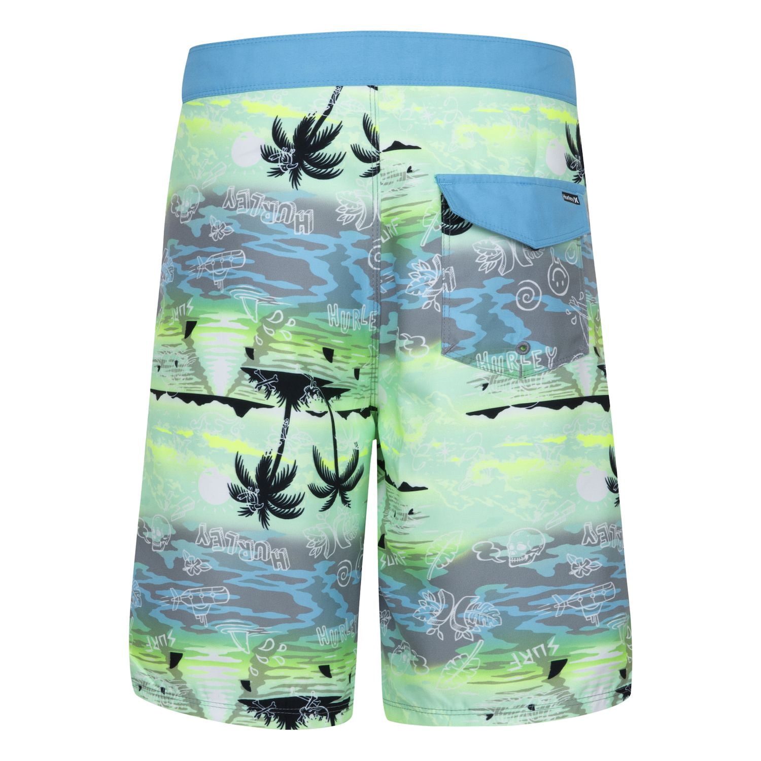 Boys 8-20 Hurley Doodle Paradise Swim Boardshorts Color: Blue Lazer Size: 14
