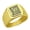 Gold, variant on Initial Floral Box Letter L Monogram Stainless Steel Signet Ring