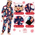 thumbnail image 5 of DAKIMOE Matching Family Christmas Onesies, One Piece Holiday Pajamas Set, Festive Long Sleeve Sleepwear for Men Women Kids, 5 of 7