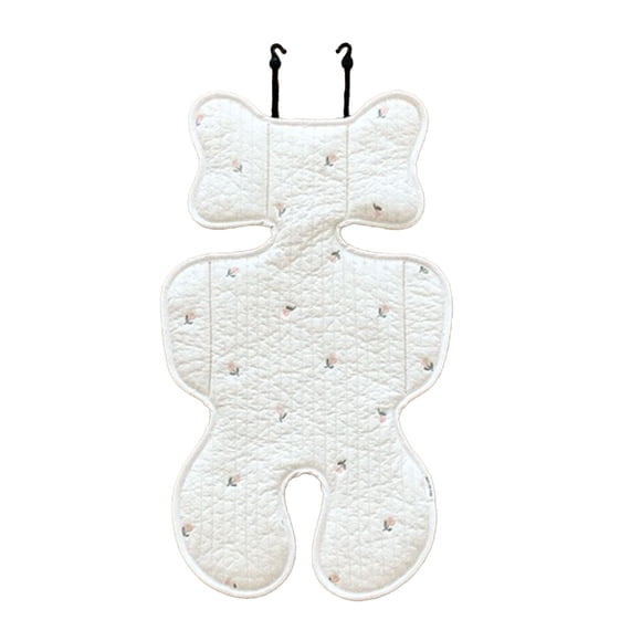Cojín suave para asiento de cochecito de bebé, transpirable, de algodón puro, soporte para cabeza, cuello y cuerpo, estilo fino, tulipán
