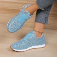 thumbnail image 6 of NOKIO Women's Sequined Sneakers S𝗅ip On Elastic Strap Shoes Lightweight Non-S𝗅ip Athlet𝗂c Shoes Comfortable Round Toe Sport Shoes Laceless Casual Walking Shoes for Pa𝗋t𝗒 Travel, 6 of 9