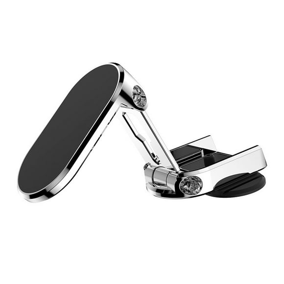 Alloy Folding Magnetic Car Phone Holder, Magnetic Car Phone Holder, Universal Dashboard Car Phone Mount, Folding Magnetic