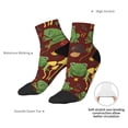 thumbnail image 4 of Goofa Frogs and Mushrooms Pattern Non Slip Socks with Grips for Elderly, Crew Socks Yoga Hospital Socks Cushioned Sole Gripper Socks for Men Women, 4 of 5