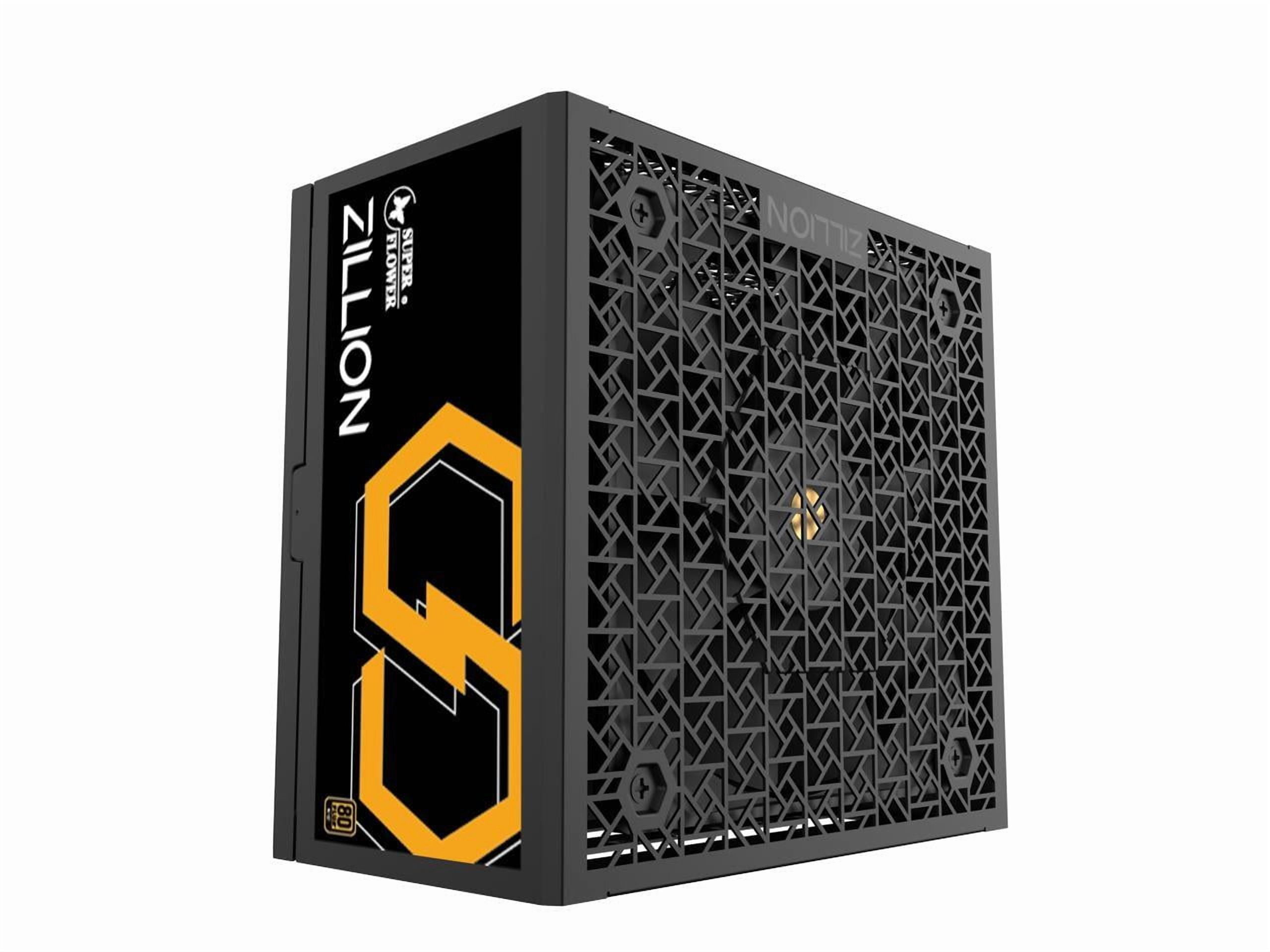 Super Flower Zillion FG 850W Cybenetics Platinum, 80+ Gold, Full Modular, ATX 3.1 / PCIe 5.0, W/12V-2x6 Cable (2x8pin - 16pin native cables), Power Supply, FDB Fan, SF-850Z12FG, Black version