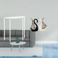 thumbnail image 2 of Mesita de noche de acrílico,Mesa auxiliar de acrílico transparente Mesa auxiliar transparente en capas,Mesa pequeña de acrílico,mesita de noche pequeña,compacta,estatua de cisne,Figuras de, 2 of 8