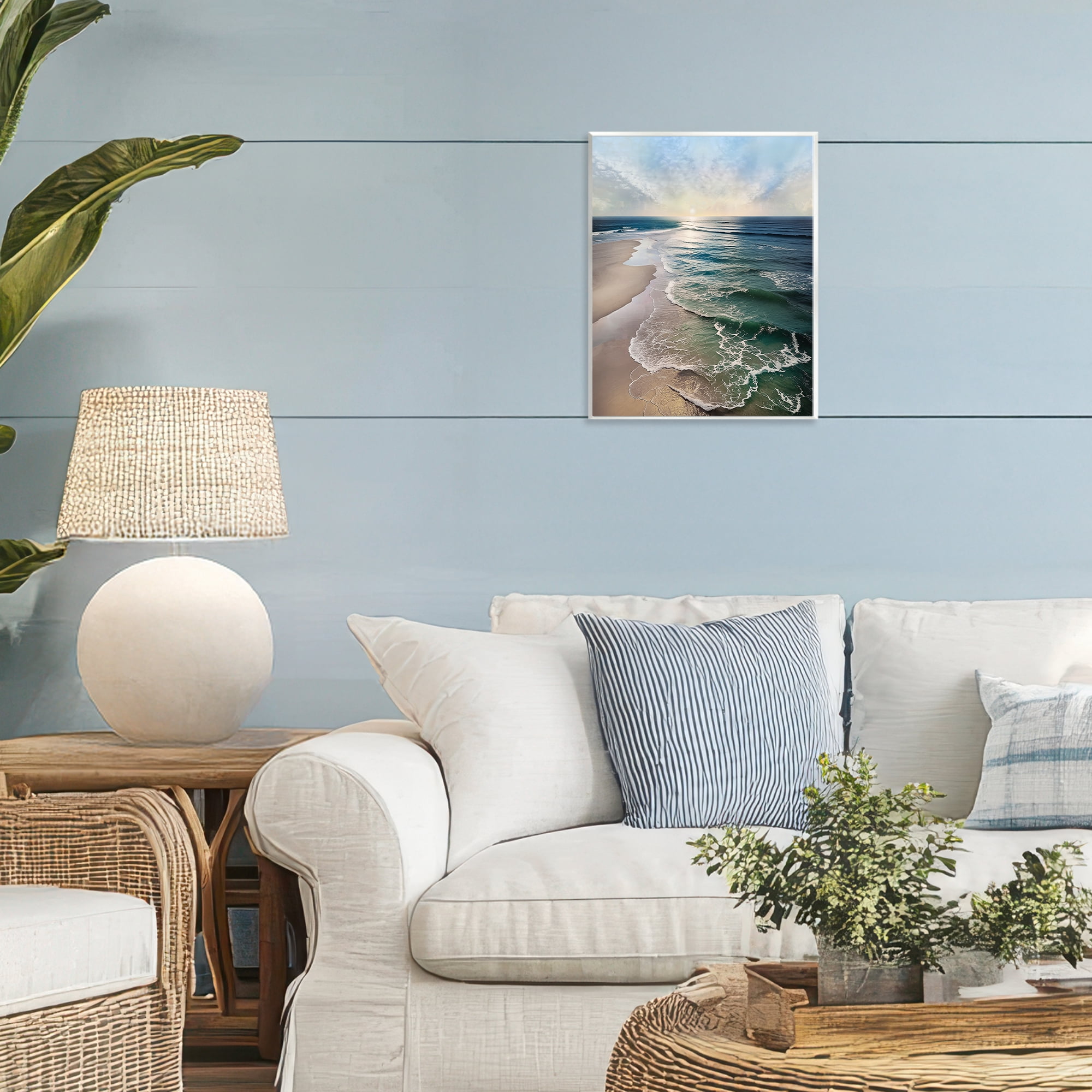 Stupell Industries Tranquil Shoreline with Soft Light Wall Plaque Art, design by Mike Calascibetta
