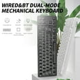 thumbnail image 2 of Ajazz K680T Wired&BT Dual-mode Mechanical Keyboard 68 Keys Compact White Backlight Mechanical Keyboard Black with Blue Switches, 2 of 8