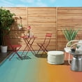thumbnail image 5 of Lahome Decor 5'x 8' Outdoor Rug,Waterproof Patio Rug Reversible Indoor Outdoor Rug Lightweight Plastic Straw Rug for RV Camping Deck Balcony,Orange and Blue, 5 of 9
