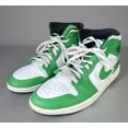 thumbnail image 3 of Ni - ke Ni - ke Air Jordan Men’s Mid Lucky Green White High Top Basketball Sneakers US 10, 3 of 5