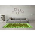 thumbnail image 3 of Ahgly Company Machine Washable Indoor Square Abstract Green Modern Area Rugs, 4' Square, 3 of 4