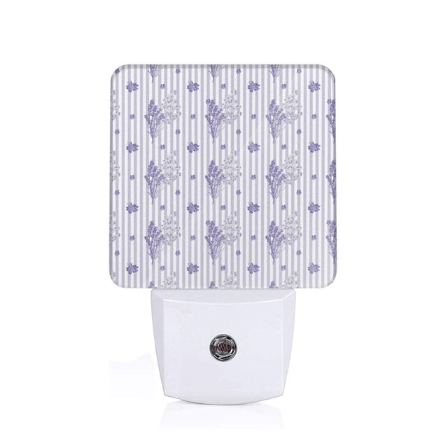 Balery Bouquet and Lavender Flowers Luz Nocturna LED con Sensor Automático, Enchufe con Sensor Crepuscular, Luz Suave de 0.5W para Dormitorio, Pasillo, Baño-UK