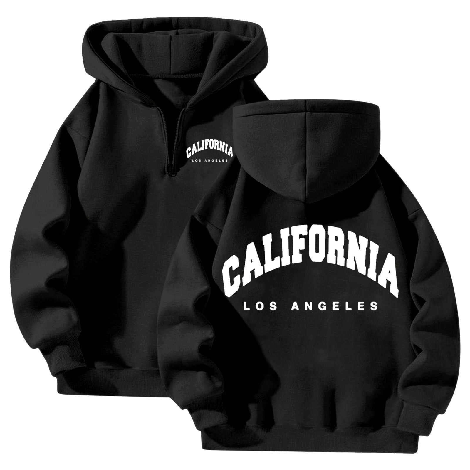 Hoodies for Women 2025 California Los Angeles Hoodie Long Sleeve Graphic Y2K Hoody Hooded Sweatshirt Women Pullover