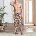 thumbnail image 2 of Kdxio Butterfly 3 Pattern Men's Pajama Pants, Elastic Waist with Drawstring and Pockets, Comfortable Loungewear-X-Large, 2 of 6