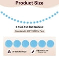 thumbnail image 3 of Uxcell Felt Ball Garland, Pom Pom Garland with 20 Balls Light Blue 3Pcs, 3 of 6