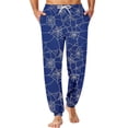 thumbnail image 2 of Halloween Pajama Pants Men Fun Pumpkin Ghost Print Design Comfy Sleepwear Mens Soft Long Sleep Lounge Halloween Sleep Pants, 2 of 5