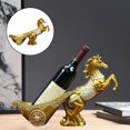 thumbnail image 3 of Resina Caballo Estante Estante Almacenaje Estatuillas Animal Moderno Soporte Para Botella De Vino Oro Sunnimix Rack de soporte de botella de vino, 3 of 7