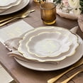thumbnail image 2 of Kate Aspen Always & Forever 72-Piece Tableware Set White Gold 24 Guests, 2 of 8