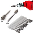 thumbnail image 4 of Juego de fresas rotativas de carburo de doble corte, 10 Uds. Vástago de 1/8", longitud de cabeza de 1/4" de acero de tungsteno para taladro amoladora, tallado de Metal, 4 of 5