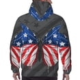 thumbnail image 7 of Haiem Butterfly With USA Flag Patterned Men's Hoodie with Kangaroo Pocket - Ideal Pullover Sweatshirt for Daily Wear, Travel, and Home-X-Large, 7 of 7