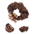 thumbnail image 3 of Unique Bargains 1 Pc Cube 1 Pc Faux Crystal Hair Rope Hair Scrunchies for Women for Girls Brown, 3 of 3