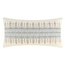 Levtex Home - Aliza - Decorative Pillow (12x24in.) - Geometric - Navy, Taupe and Cream