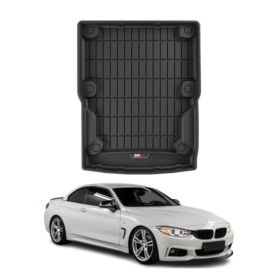 OMAC Premium Cargo Mats Liner for BMW 4 Series F33 Cabriolet 2014-2020 TPE Black
