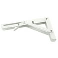 thumbnail image 1 of Durable Triangle Shelf Bracket for Home Use White Steel 16 inch Foldable Strong Bearing, 1 of 8