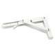 thumbnail image 1 of Soporte de acero triangular de 12 pulgadas Soporte de montaje en pared plegable Soporte de estante de rodamiento duradero (blanco), 1 of 6