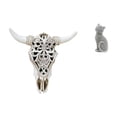 thumbnail image 1 of Figura Decorativa De Cabeza De Toro Tribal Para Colgar En La Pared Y Estatua De Gato De Resina Para Oficina, Granja, Dormitorio, Entrada, Estantería., 1 of 8