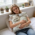 thumbnail image 4 of Cute Cat Pillow Cover 18x18 Inch, 3D Embroidery Look Throw Pillow Case, Soft Polyester Decorative Pillow Cover for Sofa Bedroom Living Room Home Decor, 4 of 5
