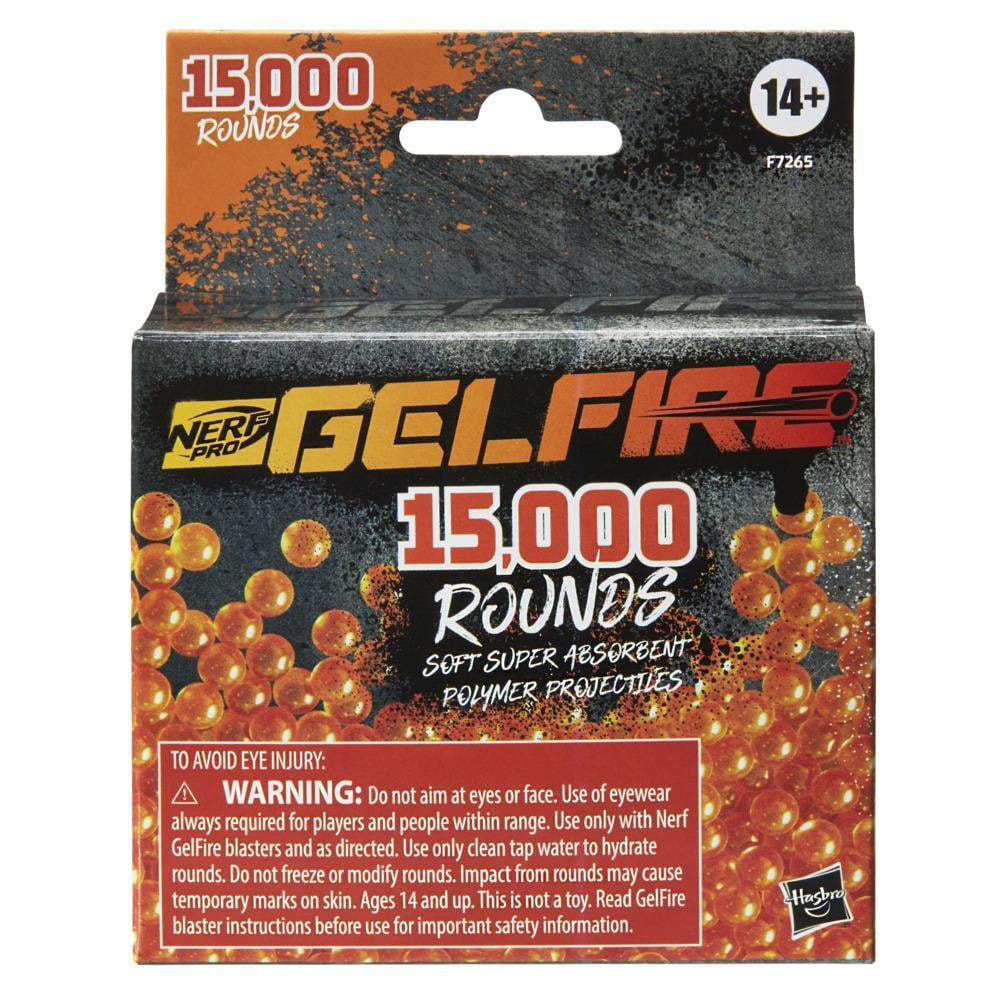 Nerf Pro Gelfire Water Beads Orange Gel Blaster Refill with 15000 Dehydrated Gelfire Rounds For Outdoor games Ages 14 and up