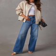 thumbnail image 2 of Veste en Cuir pour Femme à Manches Longues avec Fermeture Éclair Blouson Bomber, 2 of 6