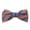 Orange Denim, variant on Men's Carson Variegated Diagonal Stripe Pre-Tied Adjustable Banded Bow Tie - Orange and Denim