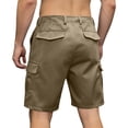 thumbnail image 3 of Fgvctg Mens Shorts Casual Elastic Waistband Stretch Cargo Short Tactical Summer Beach Regular Fit Work Shorts Plus Size Waistband Pant with Pockets,Army Green,L, 3 of 5