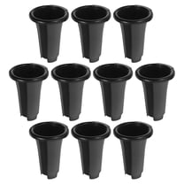 WHAMVOX 10 Pcs Balcony Planter Pot 19.50X13.50X13.50CM Black