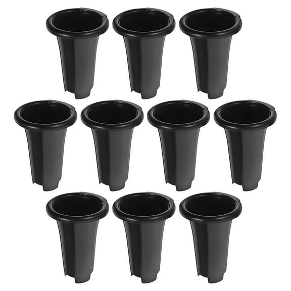 WHAMVOX 10 Pcs Balcony Planter Pot 19.50X13.50X13.50CM Black