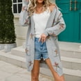 thumbnail image 7 of Oversized Cardigans Women Over Warm Star Printing Long Sleeve Open Front Fashion Outwear Sweater Tops Lightweight Cardigans, 7 of 7