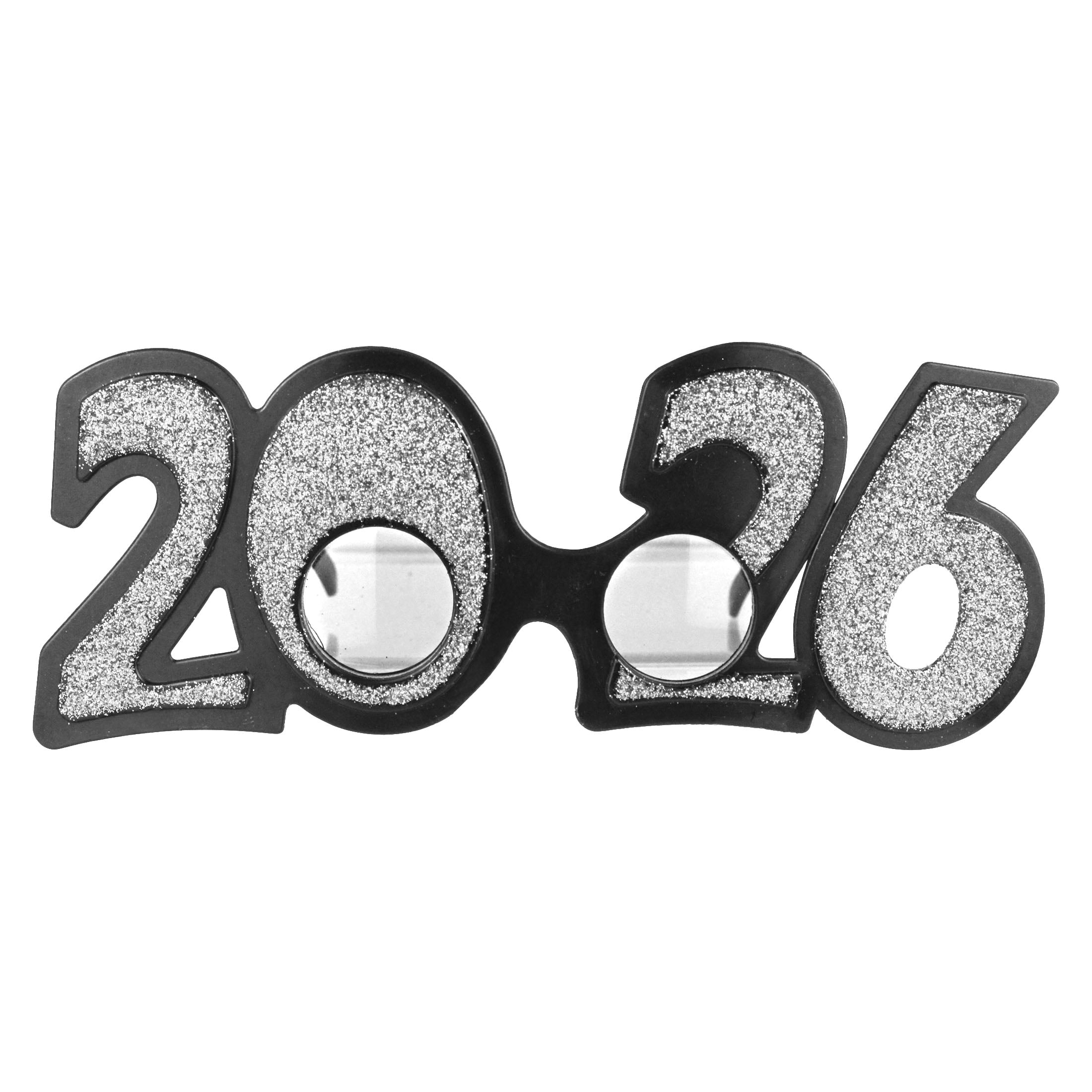 New Year Plastic Glasses Silver, 1 Piece, Festive Decorations, Way to Celebrate Style, Adult