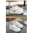 thumbnail image 3 of Children's bear canvas shoes boys board shoes autumn girls casual white shoes students breathable cloth shoes, 3 of 3