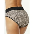 thumbnail image 2 of Joyspun Women's Modal and Lace Hi Cut Brief Panties, 3-Pack, Sizes S to 3XL, 2 of 4