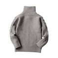thumbnail image 4 of KAUOD Girls Full Zipper Crew Neck Sweater Ribbed Knit Thermal Stretchy Jackets Kids Winter Plain Long Sleeve Tops Clothes, 4 of 9
