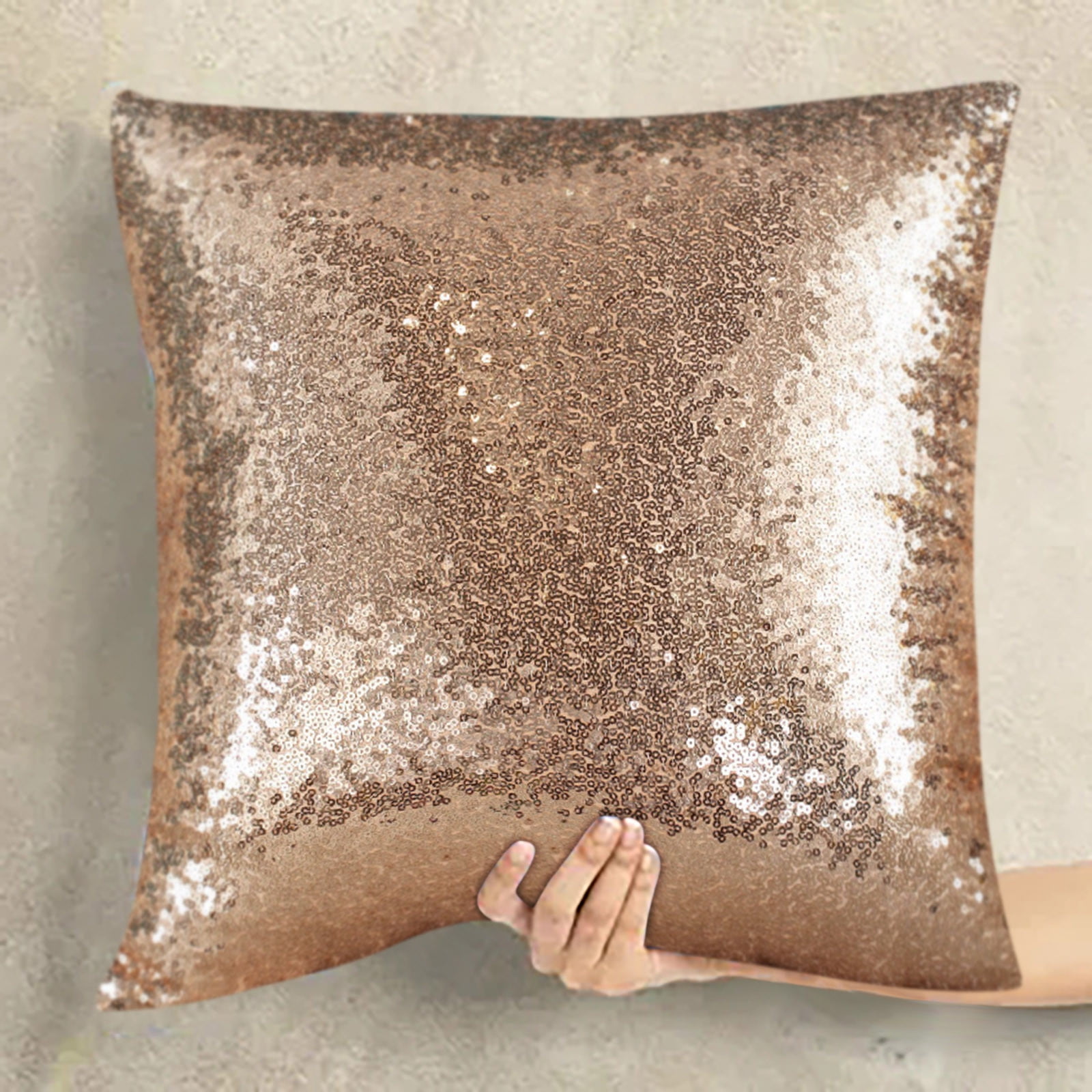 Pgeraug Holster 17.7‘’X17.7‘’ Sequin Pillowcase For Wedding Party Decoration Sequin Solid Color