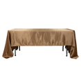 thumbnail image 3 of BalsaCircle 60" x 126" Satin Rectangular Tablecloth Taupe, 3 of 8